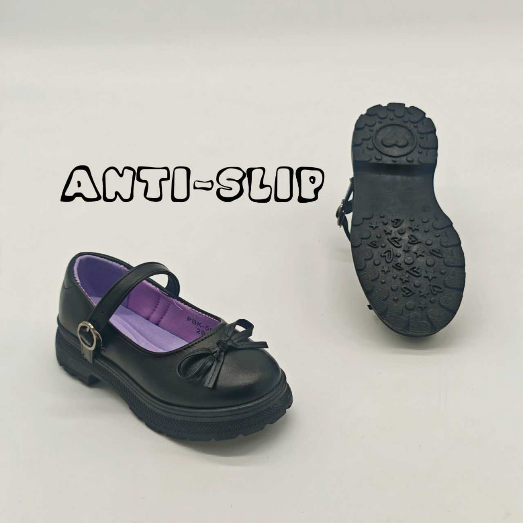 PERELLA Ribbon Leather Black Shoes For Girls School Formal Doll Shoes 3cm Heels(W-BOX) - Image 2