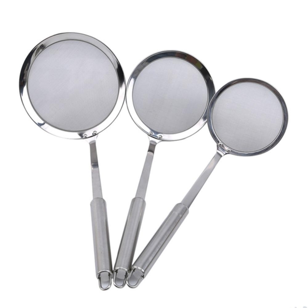 BACKSTREETYF Oil Pot Filter Mesh, Stainless Steel Oil Skim Kitchen Filter Spoon, Kitchen Percolator Accessories Fried Food Strainer - Image 3