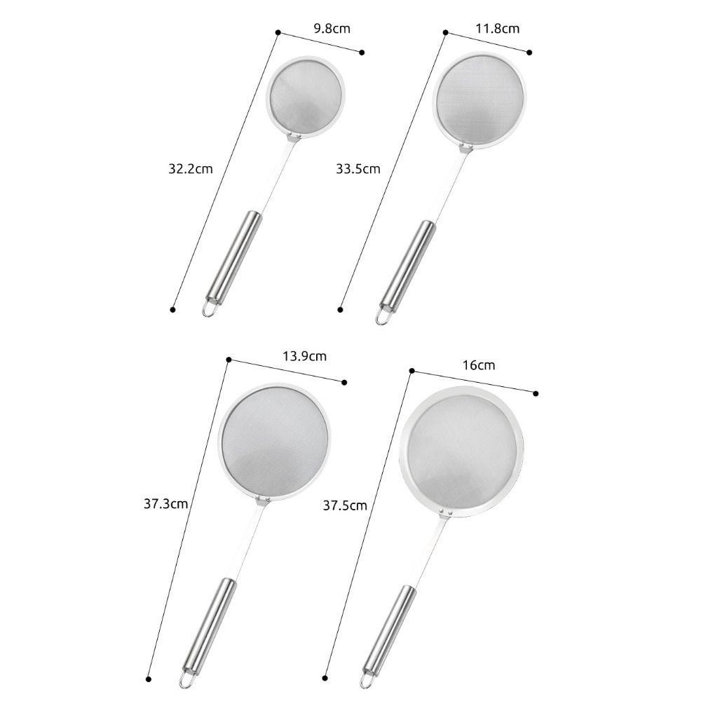 BACKSTREETYF Oil Pot Filter Mesh, Stainless Steel Oil Skim Kitchen Filter Spoon, Kitchen Percolator Accessories Fried Food Strainer - Image 4