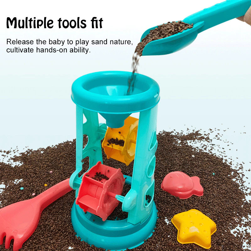 18Pcs Beach Toys Set For Children's Outdoor Toys Water Shovel Digging Sand Tool Car Beach Bucket Set - Image 5