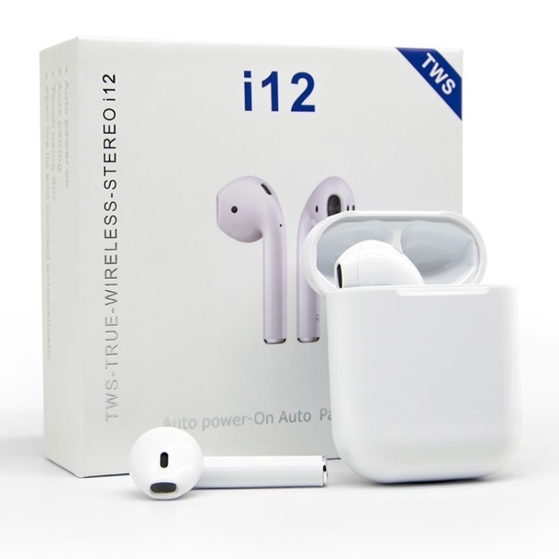 Wireless Bluetooth Earphones with Automatic Pairing - Whit
