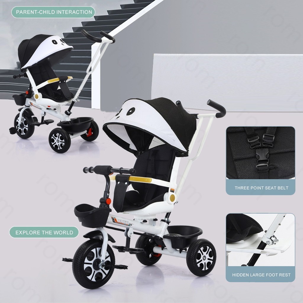 4 In 1 baby stroller bicycle kids tricycle bike for kids stroller bike Trolley Bike for baby - Image 2