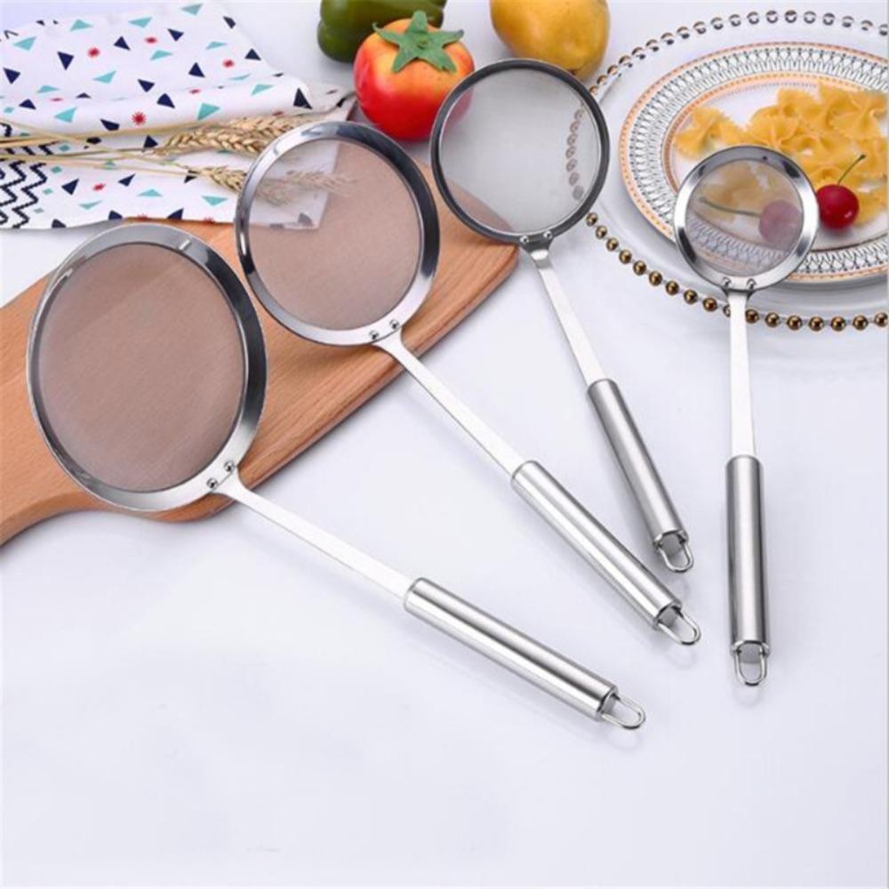 BACKSTREETYF Oil Pot Filter Mesh, Stainless Steel Oil Skim Kitchen Filter Spoon, Kitchen Percolator Accessories Fried Food Strainer - Image 5
