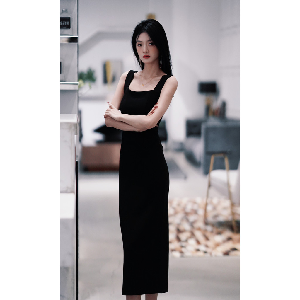 1osy After Rain Fragrance Classy Fashionable Women’s Dress Design Feel Waist Hollow Niche Slim-fit Dress