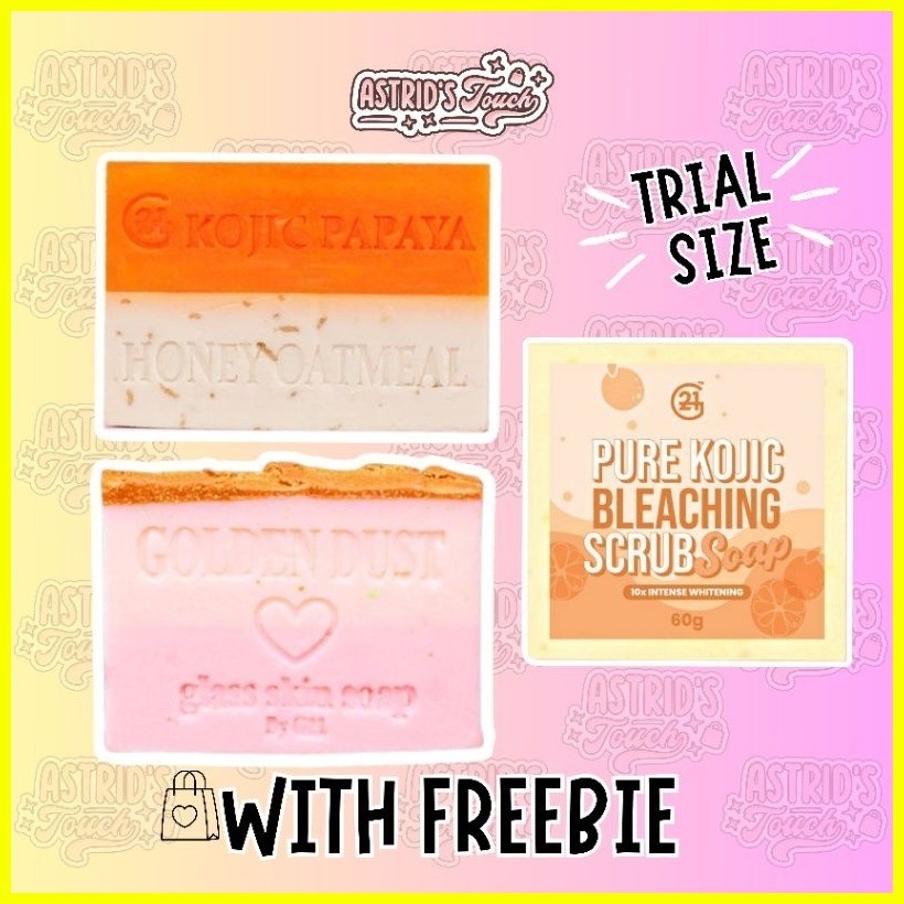 COD G21 TRIAL MINI Soap – Golden Dust, Kojic Papaya Duo, & Pure Kojic Bleaching Scrub Soap 60