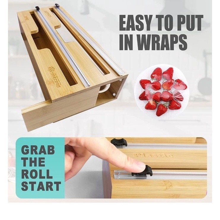 Cling Film Cutting Tools Household Plastic Wrap Cutter Dispenser Box Kitchen Tin Foil Oil Paper