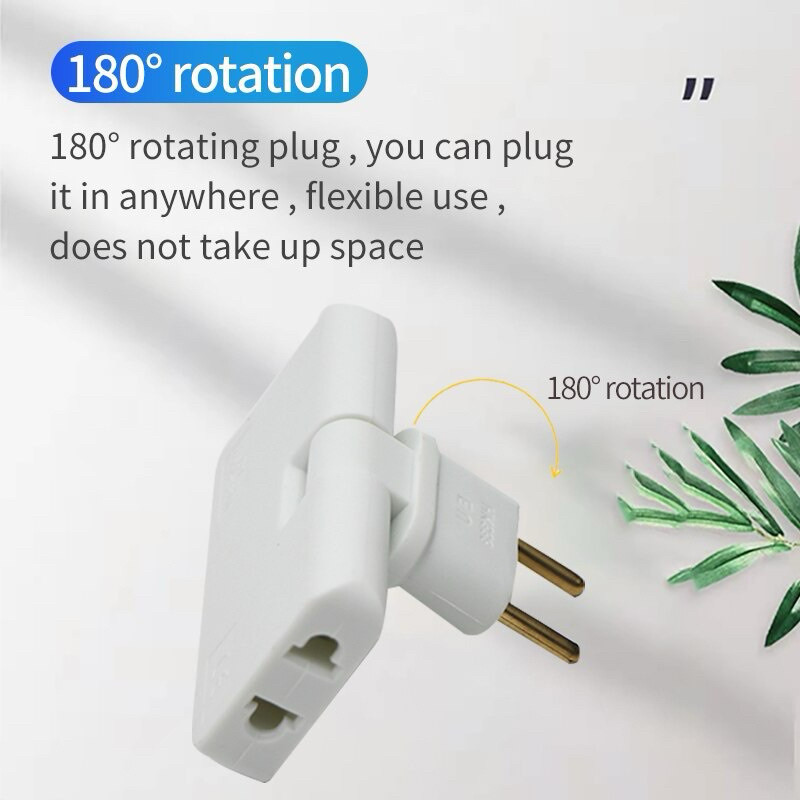 (GL) Power SOCKET 3in1 EXTENSION PLUG IN ADDITIONAL FOLDING STOP HOLE ...