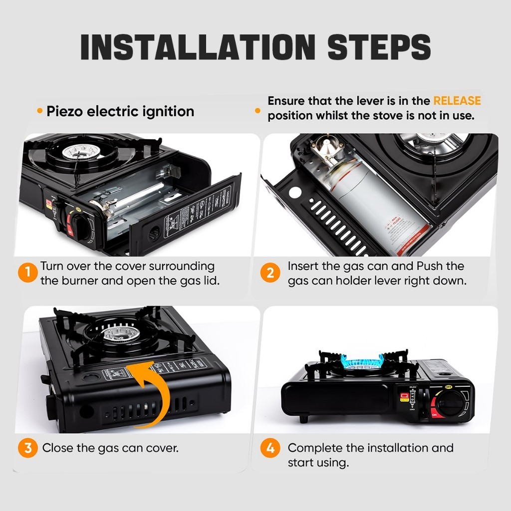 Portable Butane Gas Stove Mini Camping Outdoor Picnic Barbecue Safe Explosion-Proof - Image 2