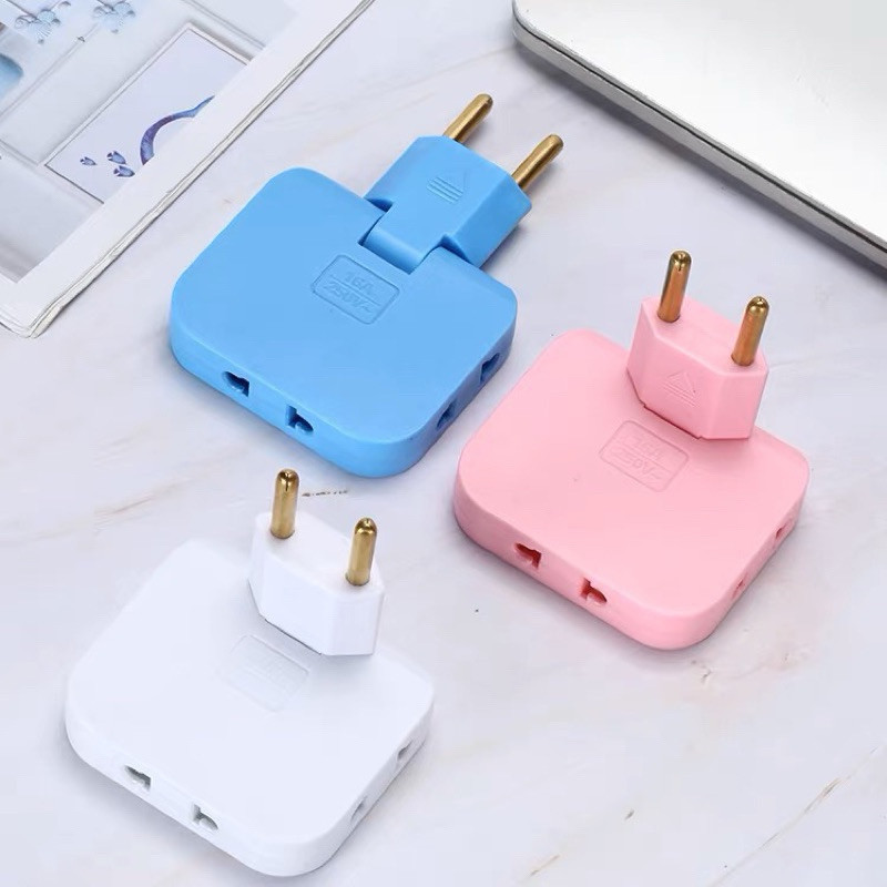 (GL) Power SOCKET 3in1 EXTENSION PLUG IN ADDITIONAL FOLDING STOP HOLE ...