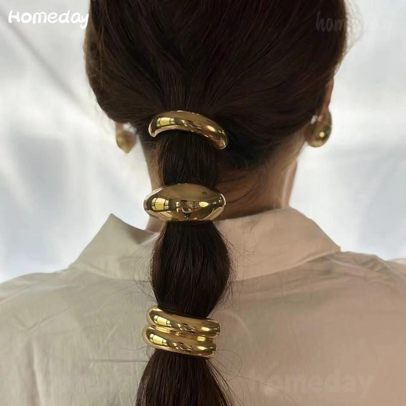 High quality Thick U-shaped Metal Hair Bands Ropes Headband Elastic Scrunchies Hairband Tools Fashion Women Hair Accessories