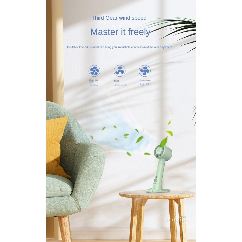 A68 Mini Fan Electric Fan Rechargable Fan Desktop Fans Travel Handheld Fan Portable HandyFan Cooling Fan - Image 8