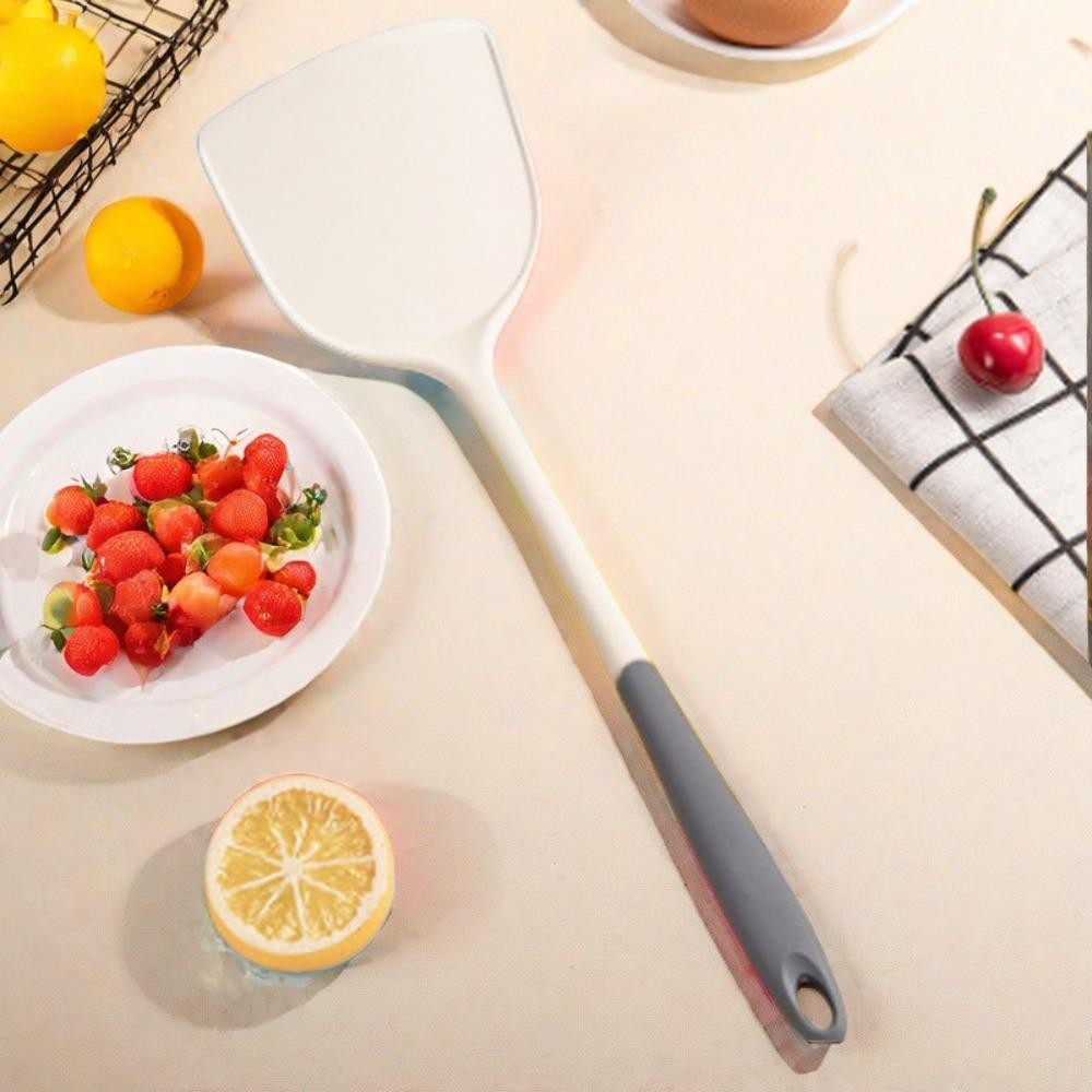 JUNE Spatula Set, Silicone Dual Color Kitchenware Set, Durable Non Stick Long Handle Heat-resistant Kitchen Utensil Set Kitchen Gadgets Accessories - Image 3