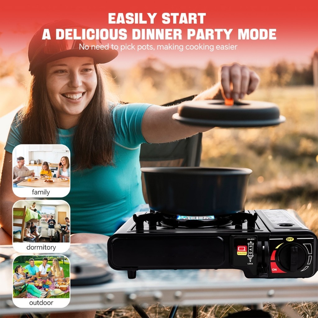 Portable Butane Gas Stove Mini Camping Outdoor Picnic Barbecue Safe Explosion-Proof - Image 8