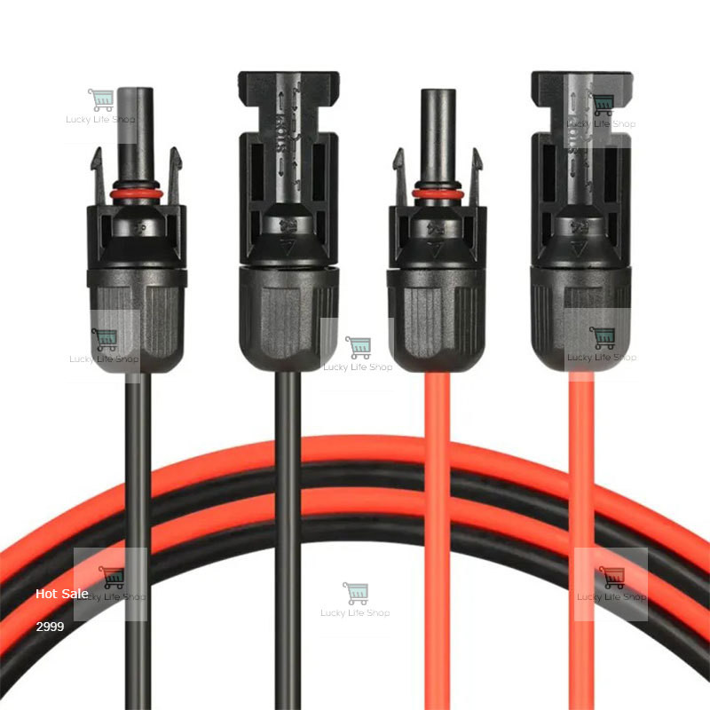 Solar Panel Extension Cable 3M/6M/9M Feet 12AWG Wire with MC4 Female and Male Connector 6m㎡/4m㎡ — view 3
