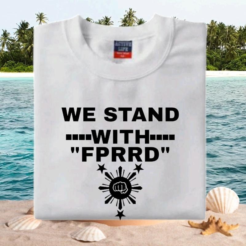 COD We Stand with FPRRD Design T Shirt Unisex Cotton Fabric Printed T Shirt - Image 3