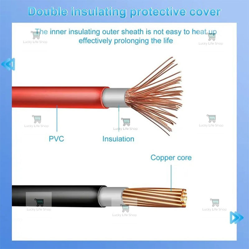 Solar Panel Extension Cable 3M/6M/9M Feet 12AWG Wire with MC4 Female and Male Connector 6m㎡/4m㎡ — view 6