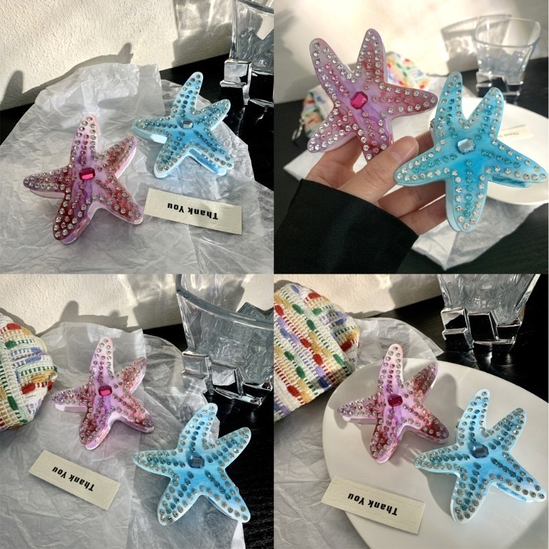 INF Unique Starfish Hair Claw Clip Hairpins Jaw Barrettes Ponytail Holder Ornament