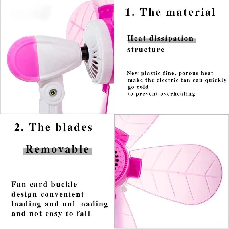 【Buy 1 Take 1】2HY 5 Blade Electric Fan Soft Blades Portable Clip Fan - Image 3