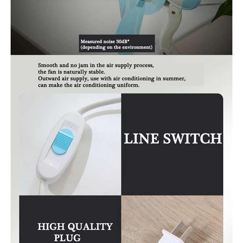 【Buy 1 Take 1】2HY 5 Blade Electric Fan Soft Blades Portable Clip Fan - Image 4