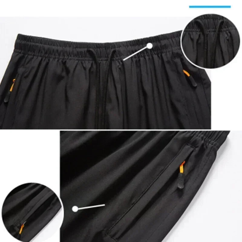 3PCS--with zipper pocket  ice silk shorts fast  furious shorts Plus Size sports beach shorts for men - Image 4