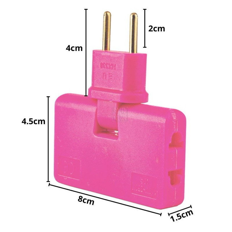 (GL) Power SOCKET 3in1 EXTENSION PLUG IN ADDITIONAL FOLDING STOP HOLE ...
