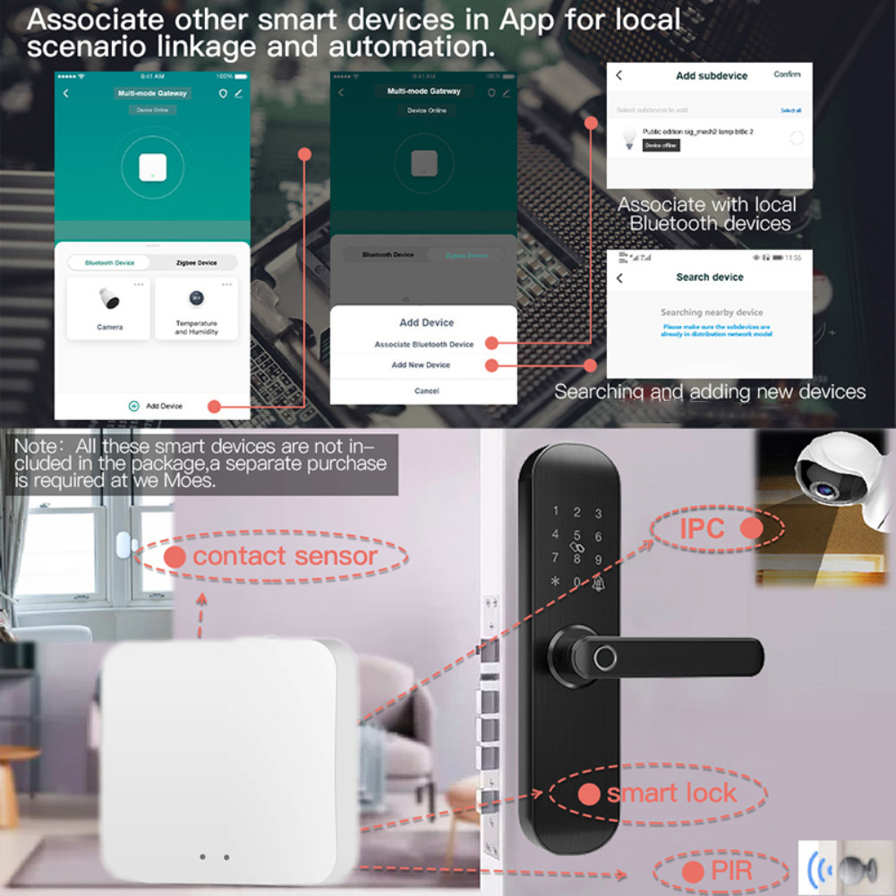【Fast delivery】 Smart Home Smart Wireless Gateway Bluetooth-compatible App Remote Control Smart Wireless Gateway Bluetooth-compatible Tuya Mesh Bridge Remote Control Smart Life — view 6