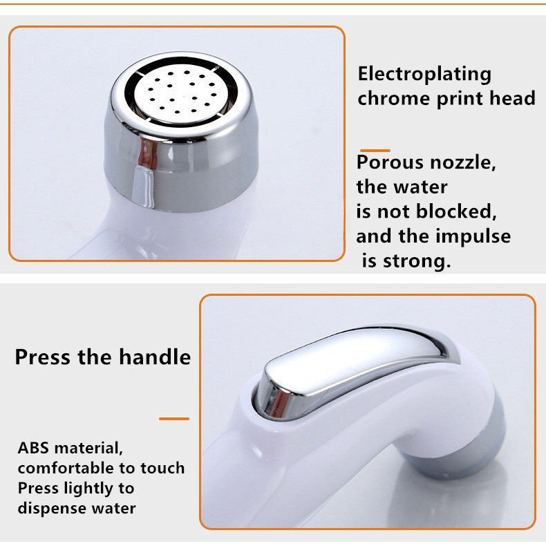 Punch-free Toilet Spray Gun Toilet Companion Set Dual Control Dual Use Cleaning Faucet Connector — view 3