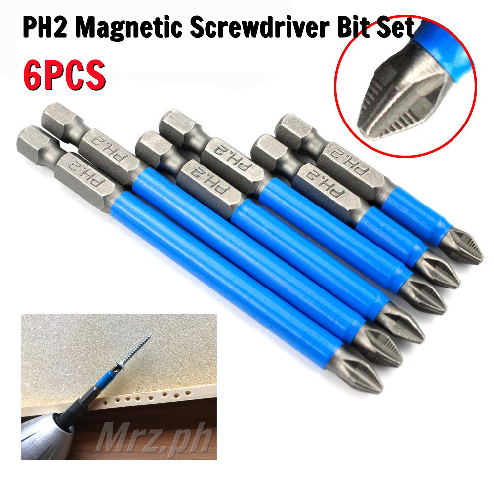 MTP 10-Pack 2" Phillips #2 Screwdriver Bits - 1/4" Hex Shank, Quick Release, Magnetic Tip - PH2