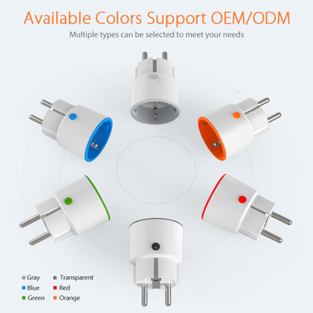 Work With Alexa And Google Zigbee Plug 16A Power Monitor Smart Home Smart Socket Plug EU Power Consumption Smart Zigbee Socket Tuya Smart Life Eu Smart Plug COD — view 5