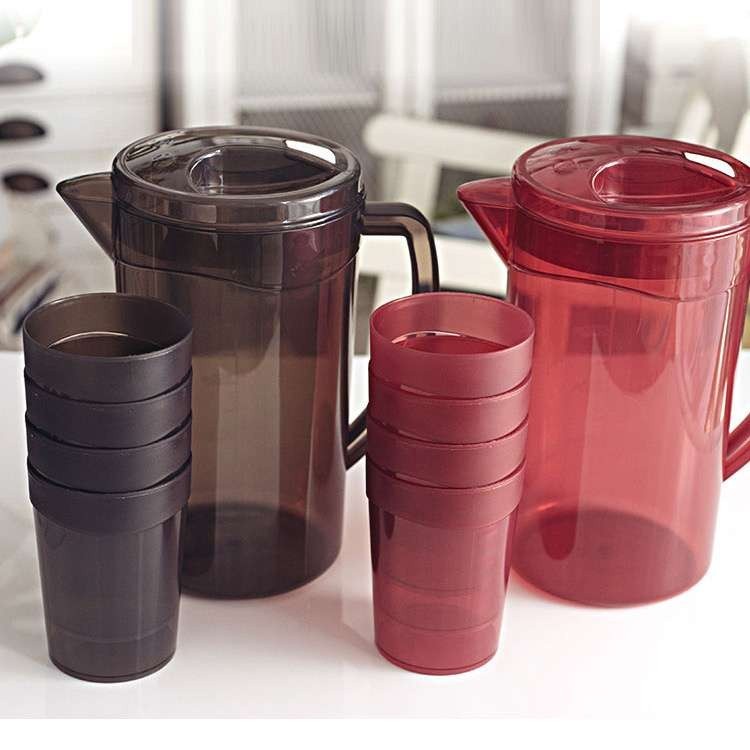 1500ml Pitcher with 4 Cups Large High Quality Fiberglass Pitcher with fiberglass cup Juice Container