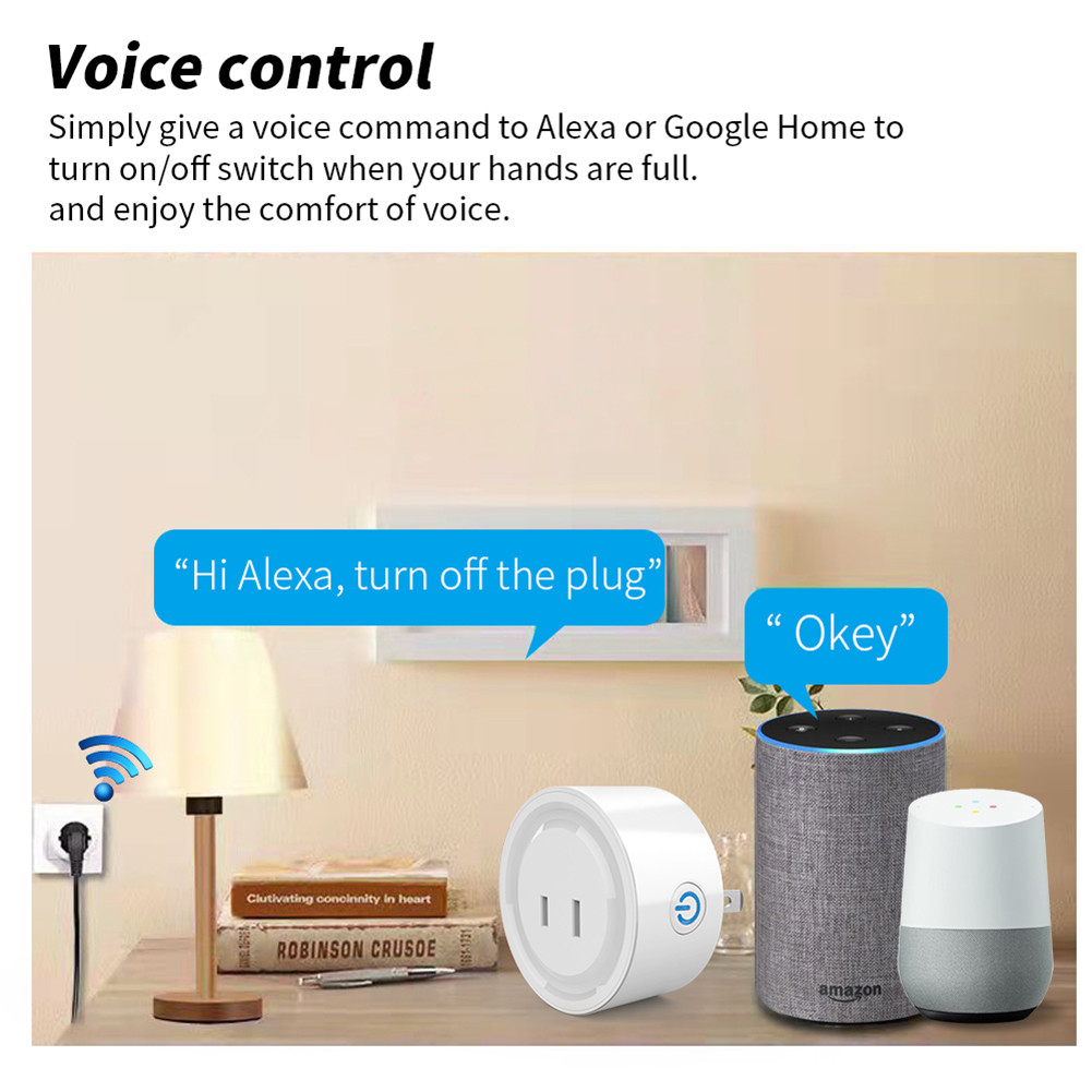 Support Alexa Google Home Smart Life Wifi Plug Tuya Wifi Tuya Smart Plug Smart Home Timing Smart Socket Daily Gauge Voice Control Jp Outlet Remote Control 10a COD — view 2