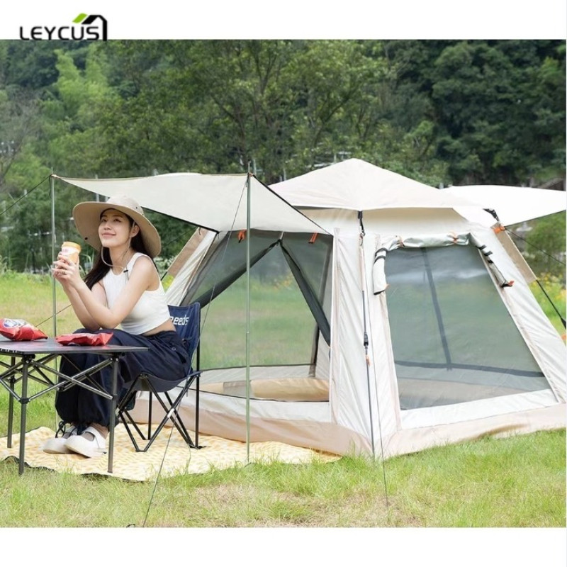 2/4/6/8 Person Camping Tent Fully Automatic Double Layer Tent For Camping Waterproof — view 6