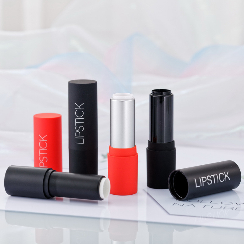 Ready stock 5pcs set rubber finish feeling  lipstick tubes lip balm tube 12.1mm cosmetics packing materials 4g-12
