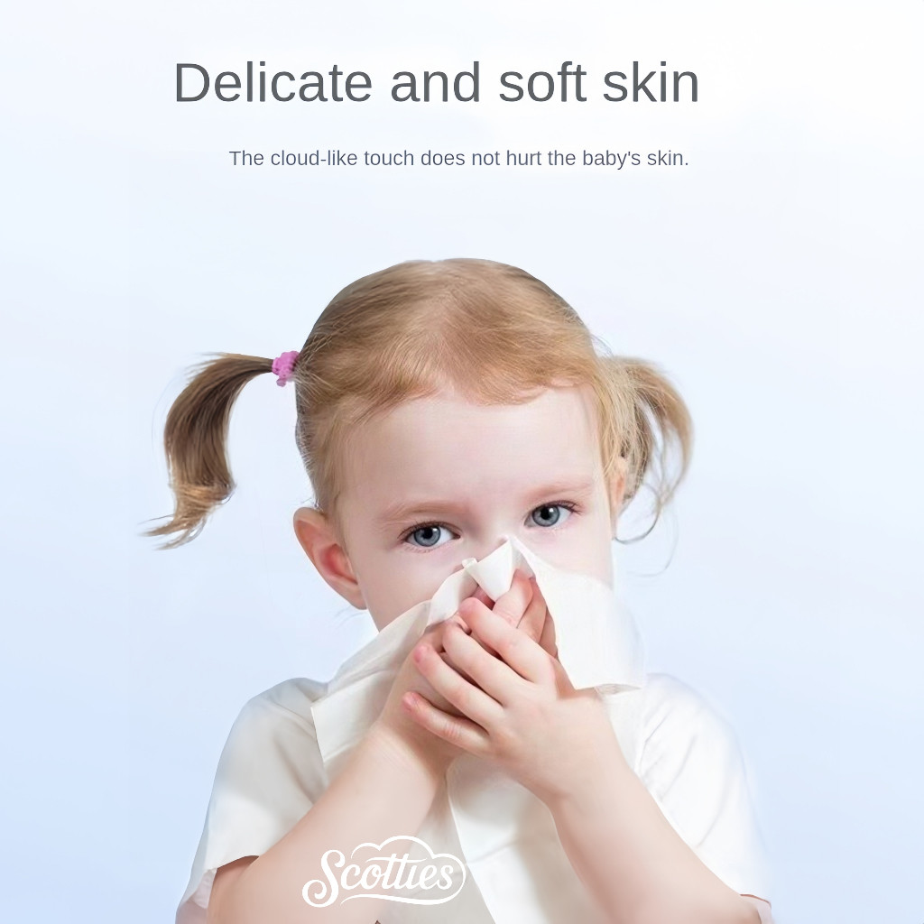 8pack Scotties Facial Tissue paper towel tissue paper 8Packs 420Sheets 4Ply wood tissue High quality — view 3