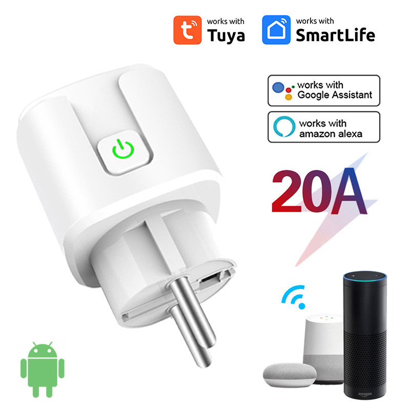 Smart Home Power Adapter Timer Power Plug Voice Control Remote Control Wifi Smart Plug Tuya Smart Smart Plug Smart For Tuya Smart Life App Samrt Socket Outlet — view 4