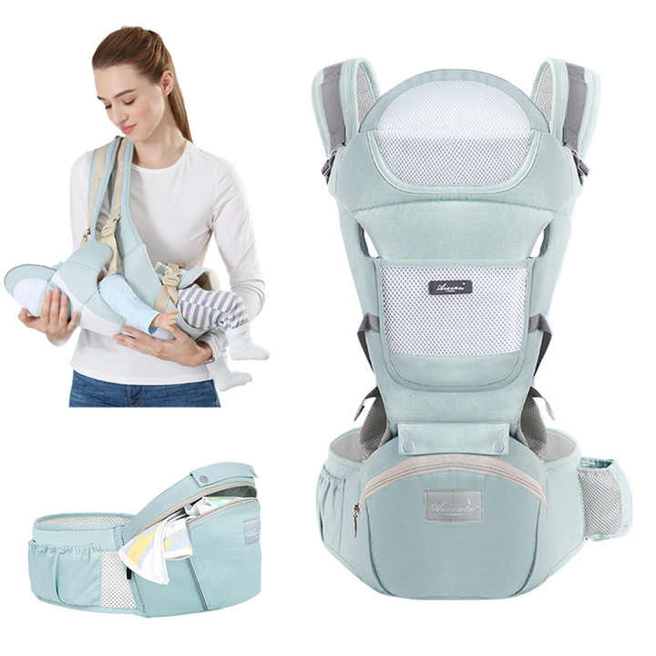VEROSTUFF PREMIUM BABY CARRIER PREMIUM SOFT Baby Carrier / Hipseat Baby Carrier Aixintu Front Baby Carrier AIXINTU Baby Carrier/ — view 4