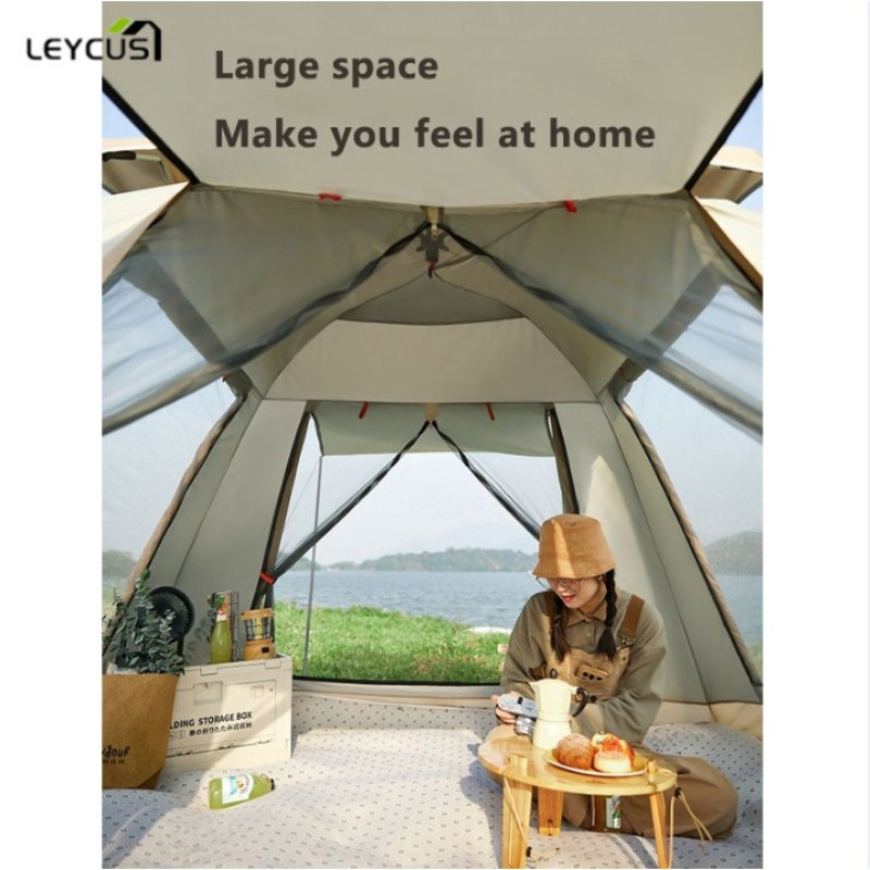 2/4/6/8 Person Camping Tent Fully Automatic Double Layer Tent For Camping Waterproof — view 8