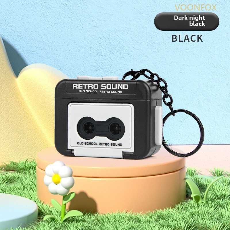 Retro Mini Tape Recorder Keychain Fun Singing Music Playing Keychain Bag Pendant Decoration Couple Friend Keychain Radio New Year gift Birthday Present Confession Gift - Image 6