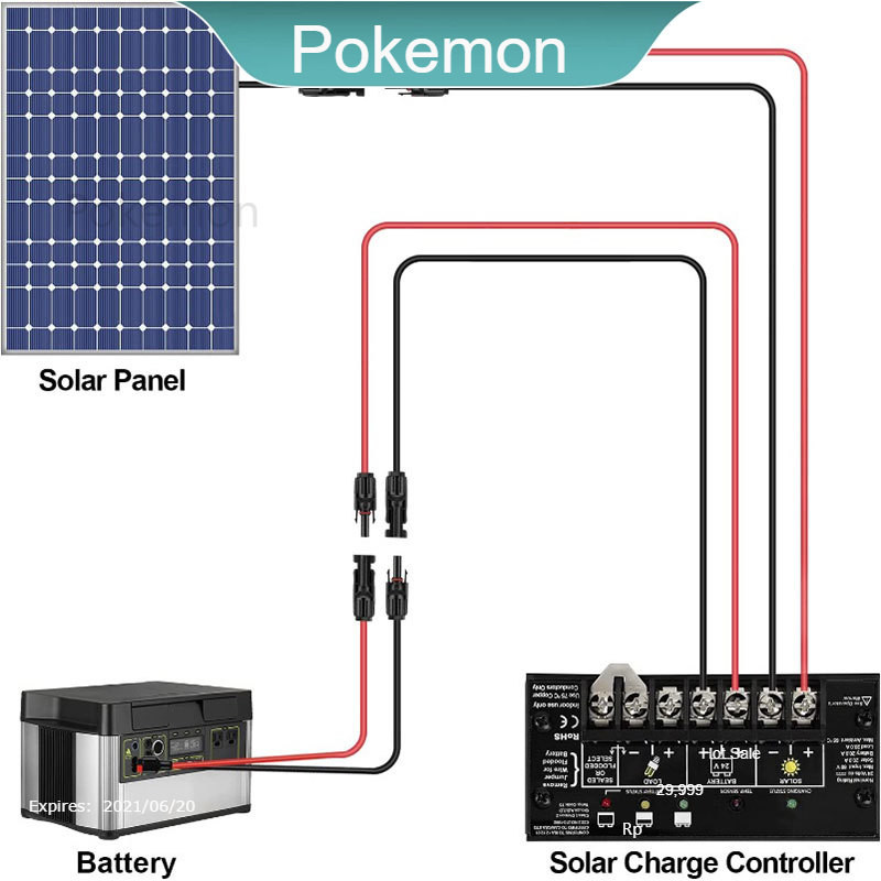 Solar Panel Extension Cable 10/20/30 Feet 12AWG Wire with MC4 Female and Male Connector 6m㎡/4m㎡ — view 2