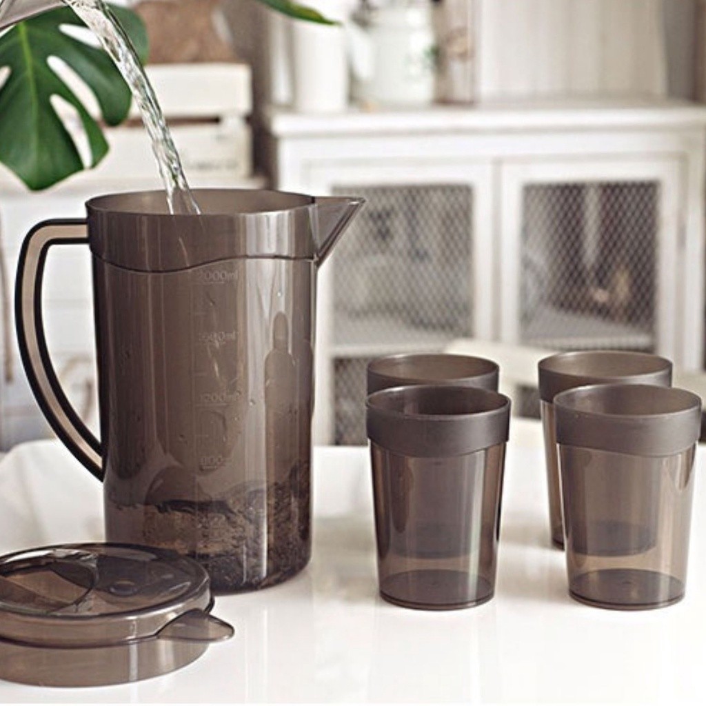 1500ml Pitcher with 4 Cups Large High Quality Fiberglass Pitcher with fiberglass cup Juice Container - Image 2