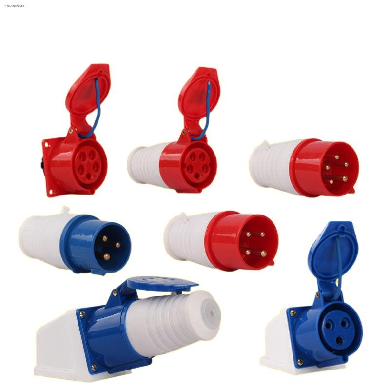 Industrial plug socket concealed and exposed waterproof connector 3-pin ...