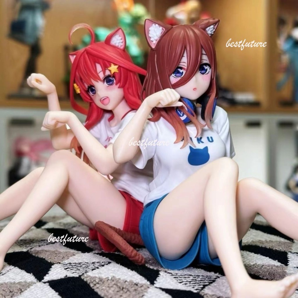 thumbnail image 2 of Qiancc The Quintessential Quintuplets Figures Anime Kneeling Figure Nakano Miku Action Figure School Swimsuit Style Model Statue Ornament Decoration 12cm 2 of 13