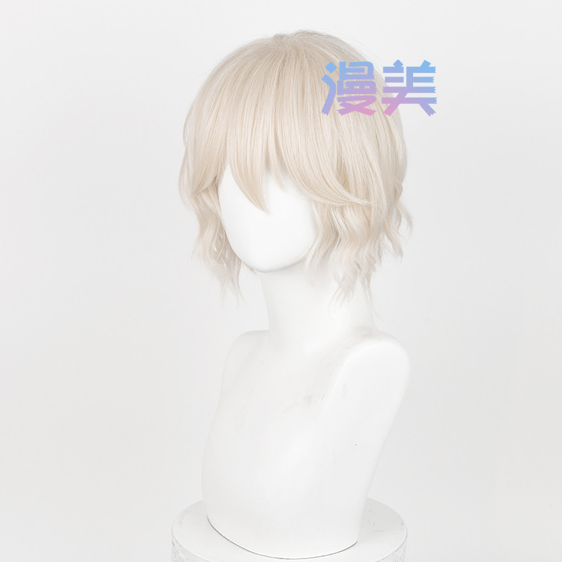 Identity V New Hunter Night Watch Ithaqua Cosplay Wigs 29cm Light Gold Heat Resistant Synthetic Hair