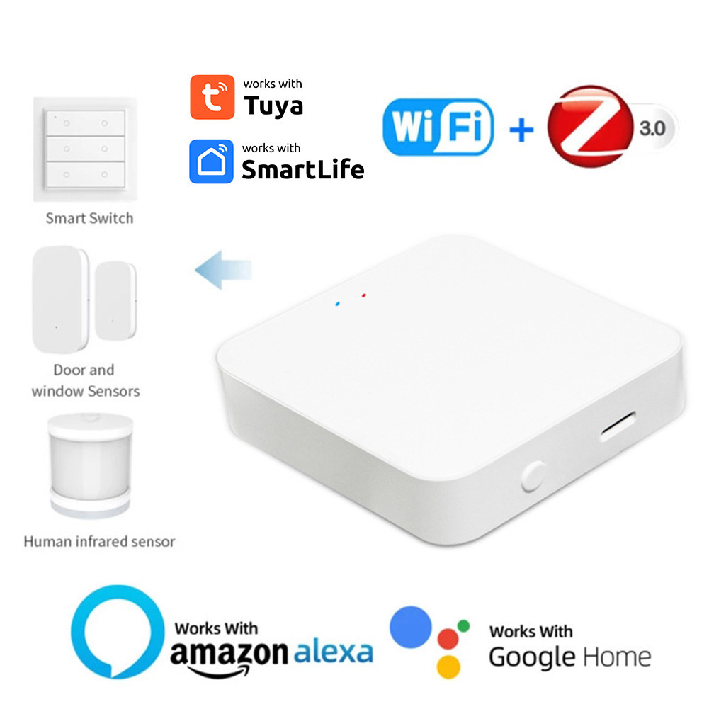 【Fast delivery】 Zigbee Gateway Mesh Hub Convenient Smart Life App Smart Gateway Universal Voice Control Wireless Hub Gateway Tuya Zigbee Smart Home Bridge Smart Linkage Type-c — view 3