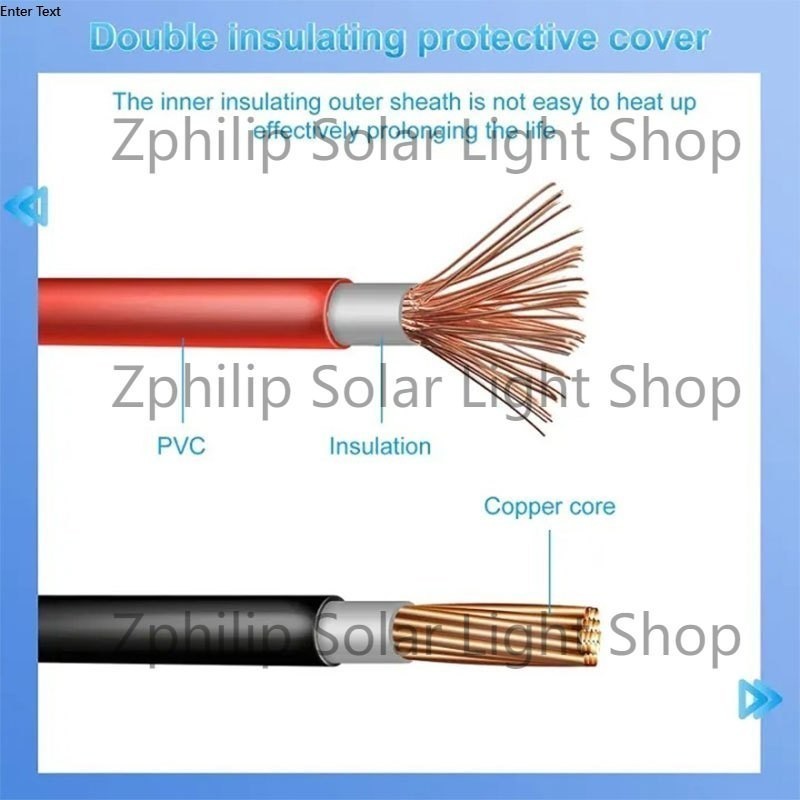 1Pair Solar Panel Extension Cable Wire with MC4 Female and Male Connector 10AWG12AWG 10/20/30 Feet — view 6