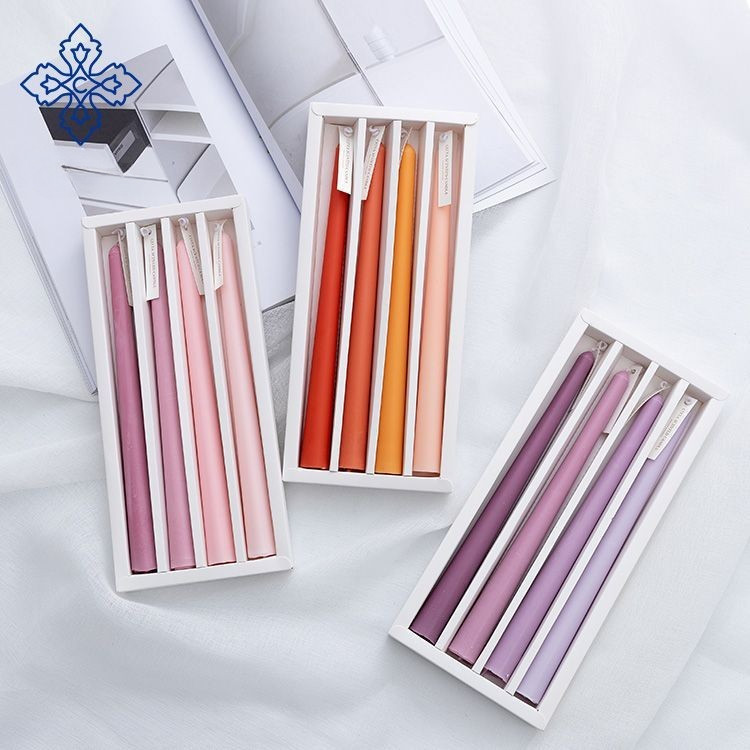 (Local  Stock)  4pcs/pack Scented Candles Wedding Party Decor Ceremony Candle Set Ideal Holiday Gift