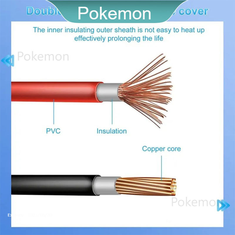 Solar Panel Extension Cable 10AWG/12AWG 6m㎡/4m㎡ Black & Red Wire with MC4 Female and Male Connector — view 6