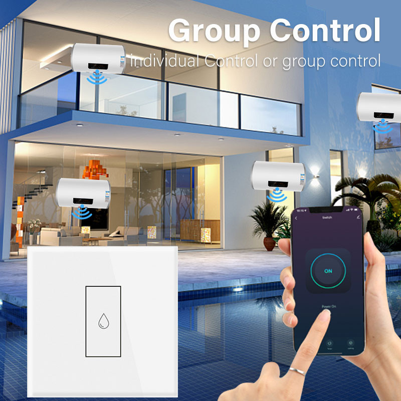 Work With Alexa Google Home Smart Switch Smart Life WiFi 20A Water Heater Switch Smart Home Timing Remote Control Smart Touch Switch Tuya — view 5
