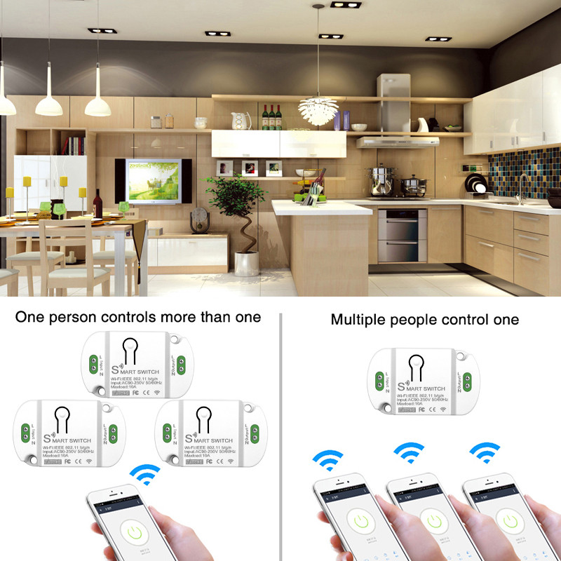 【Fast delivery】 Work With Alexa Google Home Smart Switch Smart Home WiFi 10A Wireless Switches Smart Life Timer Breaker Module MINI Tuya — view 8