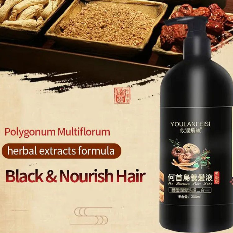 Polygonum multiflorum black hair shampoo - Image 4